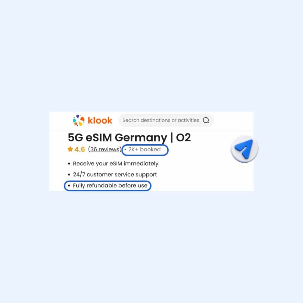 klook-germany-esim-o2-bookings-reviews