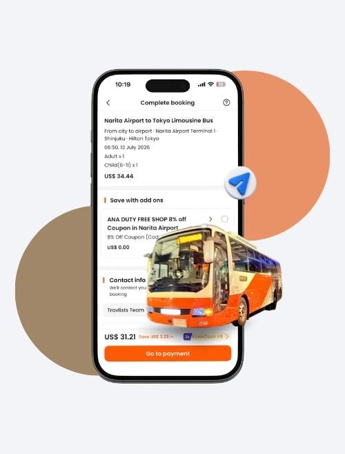 Narita Airport to Tokyo limousine bus booking confirmation on Klook