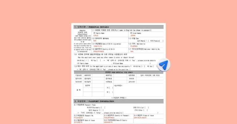 How to Fill Out the South Korea Visa Application Form