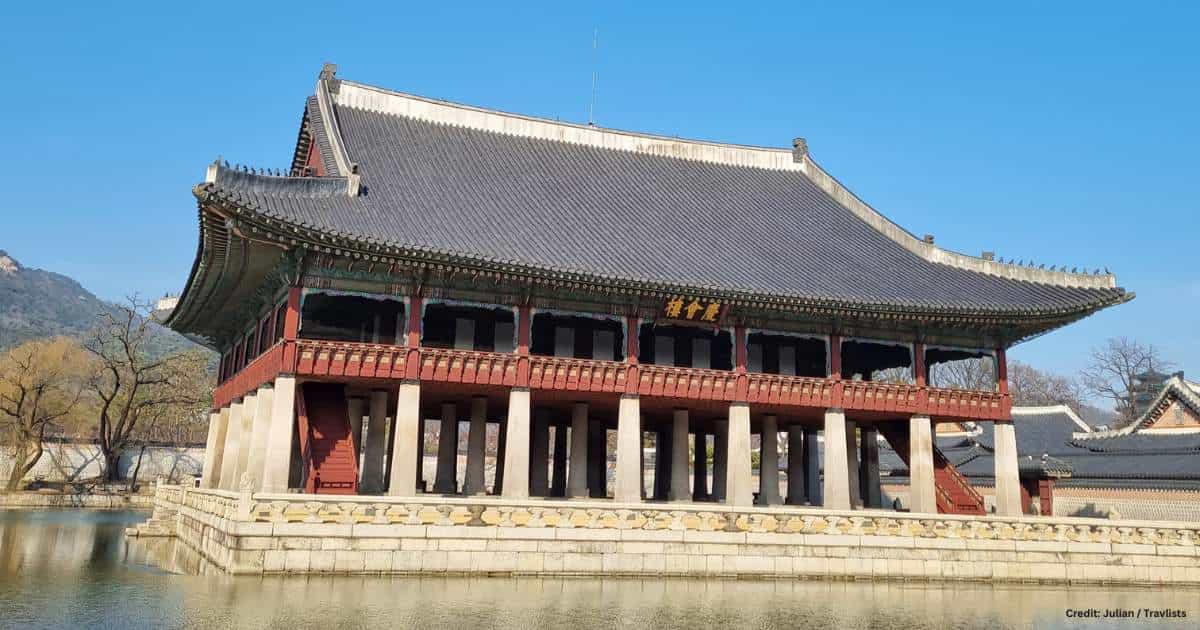 Gyeonghoeru Pavilion at Gyeongbokgung Palace in Seoul, South Korea