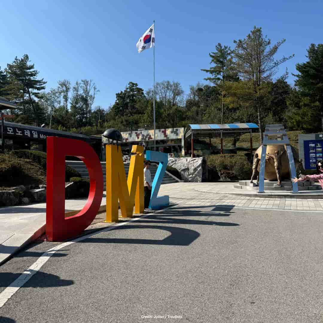 South Korea tours: DMZ sign at the Demilitarized Zone