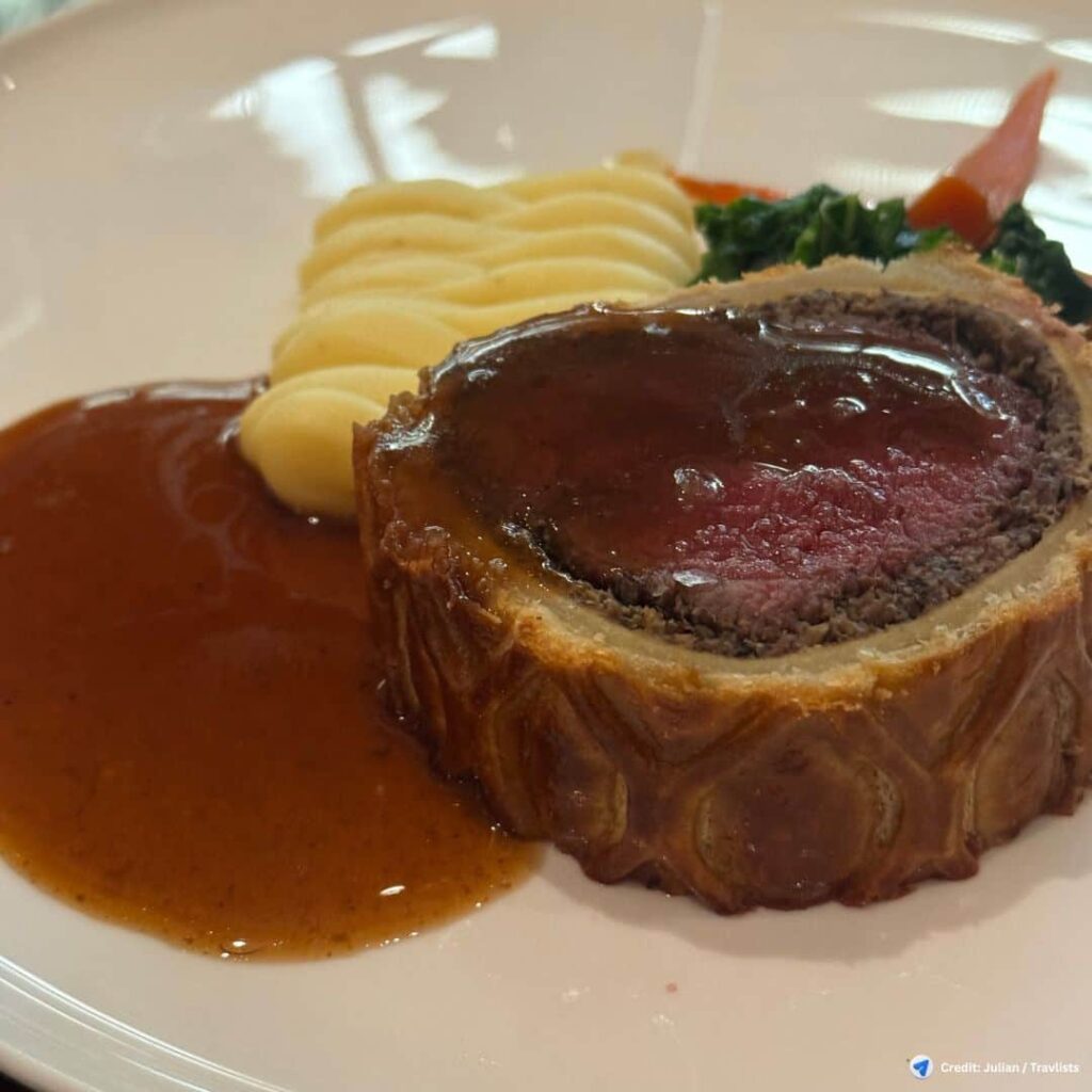 Beef Wellington with mashed potato and jus at Gordon Ramsay Bar & Grill Philippines